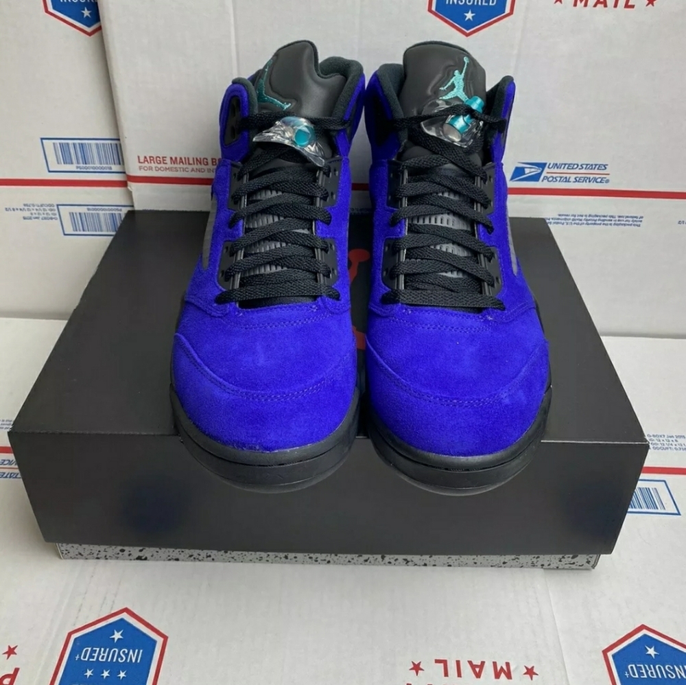 Jordan Retro 5 Alternate Grape with PROOF! 10/10.5 - Picture 7 of 9